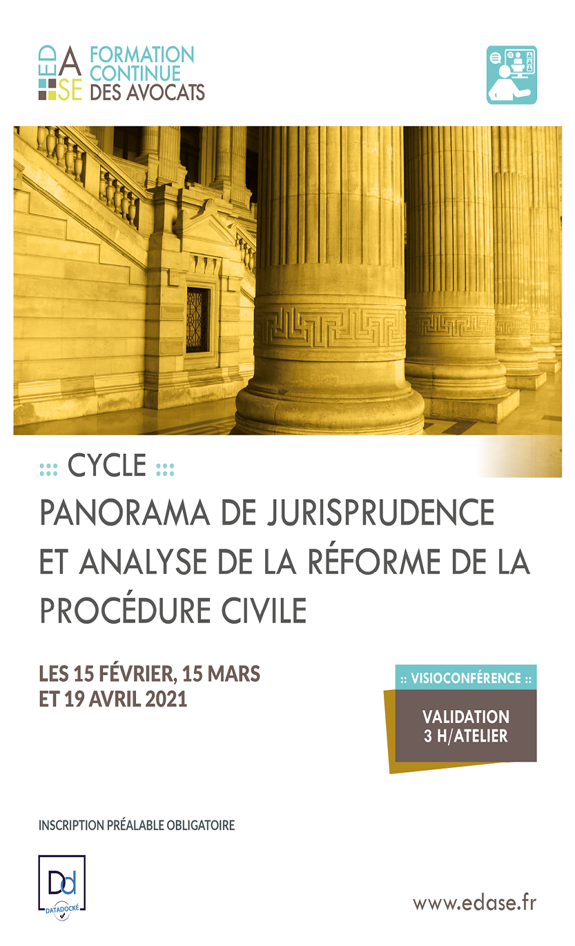 CYCLE PANORAMA DE JURISPRUDENCE ET ANALYSE DE LA REFORME DE LA PROCEDURE CIVILE - ATELIER II : LA MISE EN ETAT