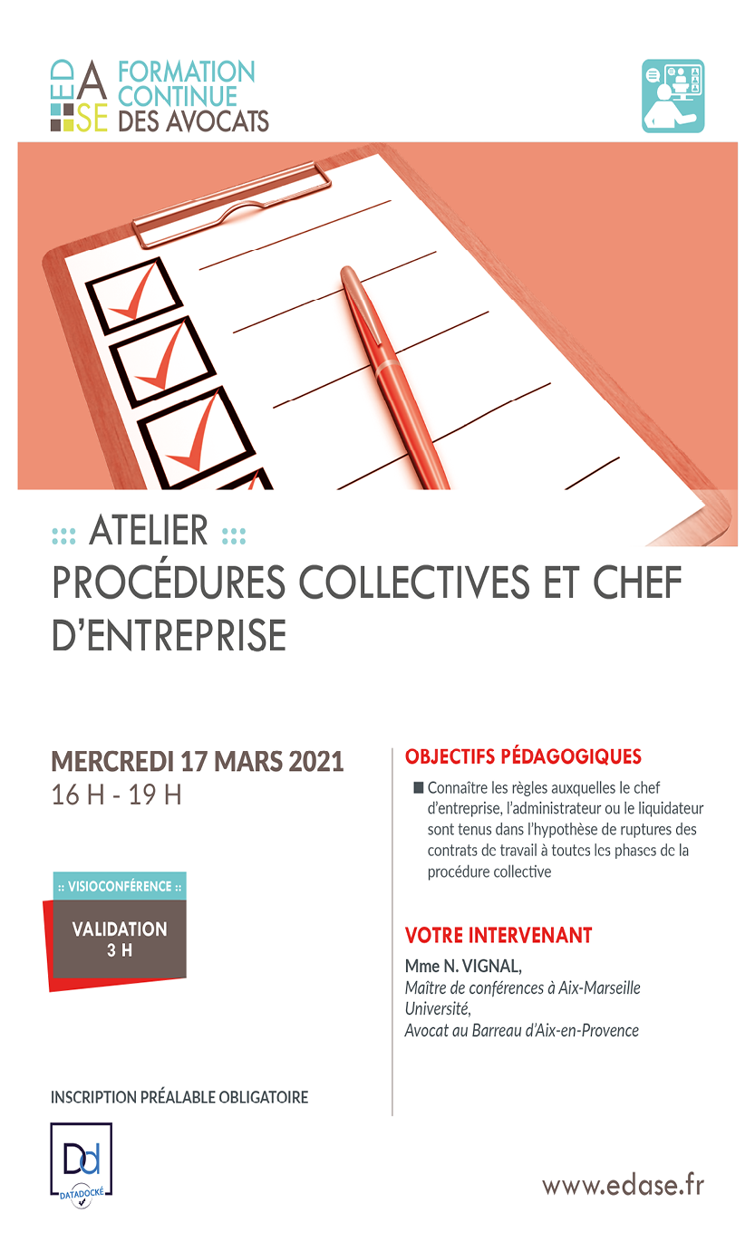 PROCÉDURES COLLECTIVES ET CHEF D'ENTREPRISE