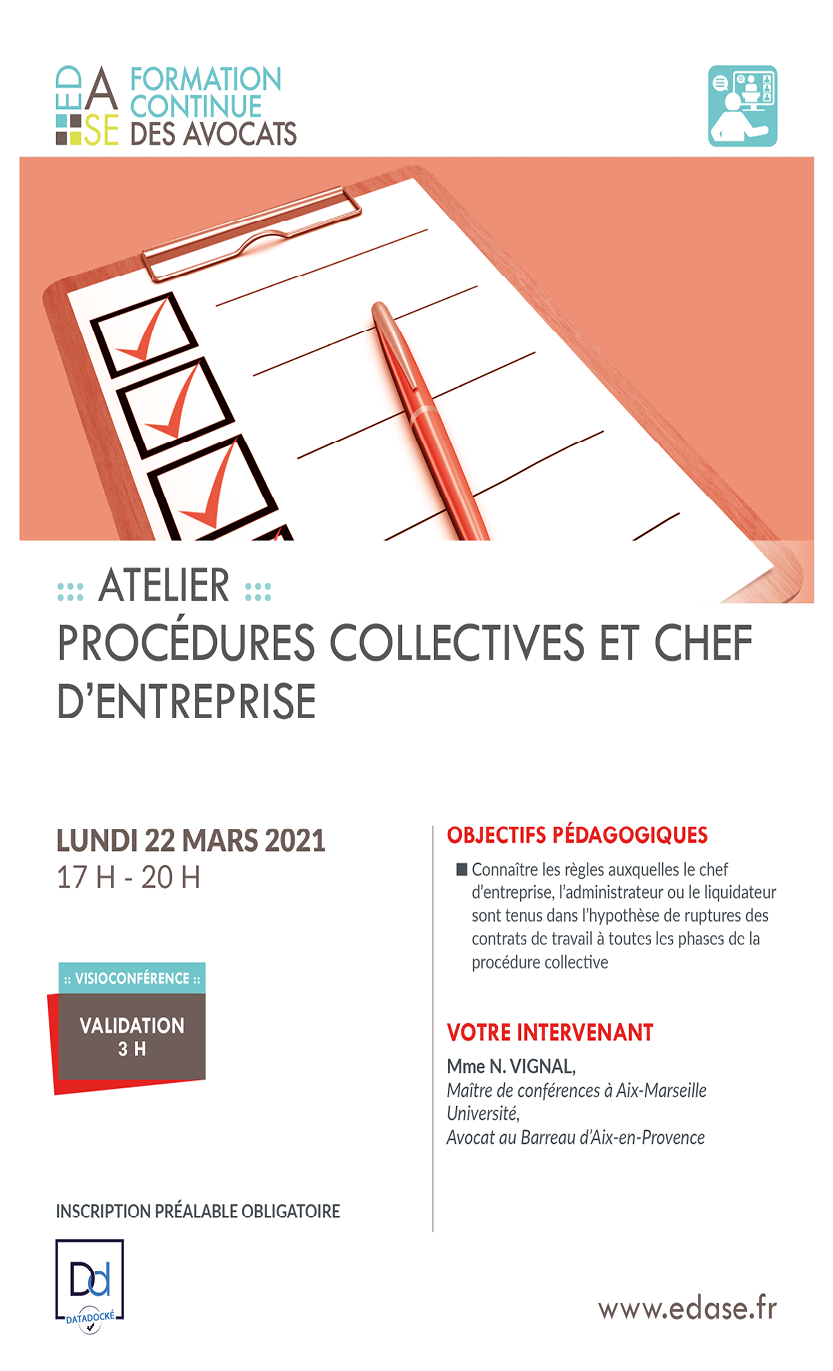 PROCÉDURES COLLECTIVES ET CHEF D'ENTREPRISE