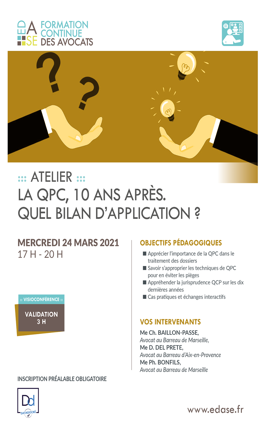 LA QPC, 10 ANS APRES. QUEL BILAN D'APPLICATION ?