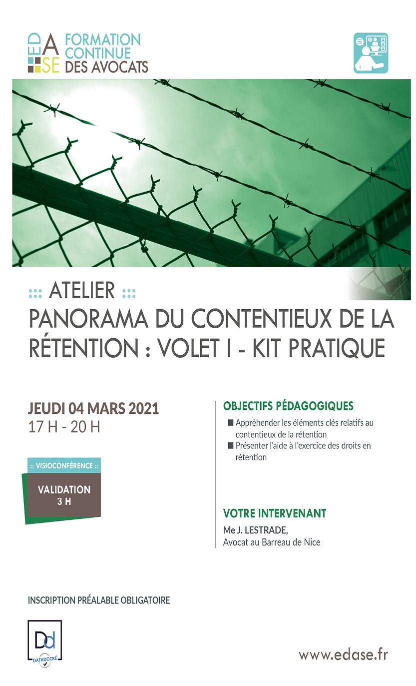 PANORAMA DU CONTENTIEUX DE LA RÉTENTION : VOLET I - KIT PRATIQUE