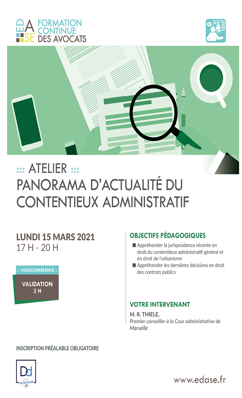 PANORAMA D'ACTUALITÉ DU CONTENTIEUX ADMINISTRATIF