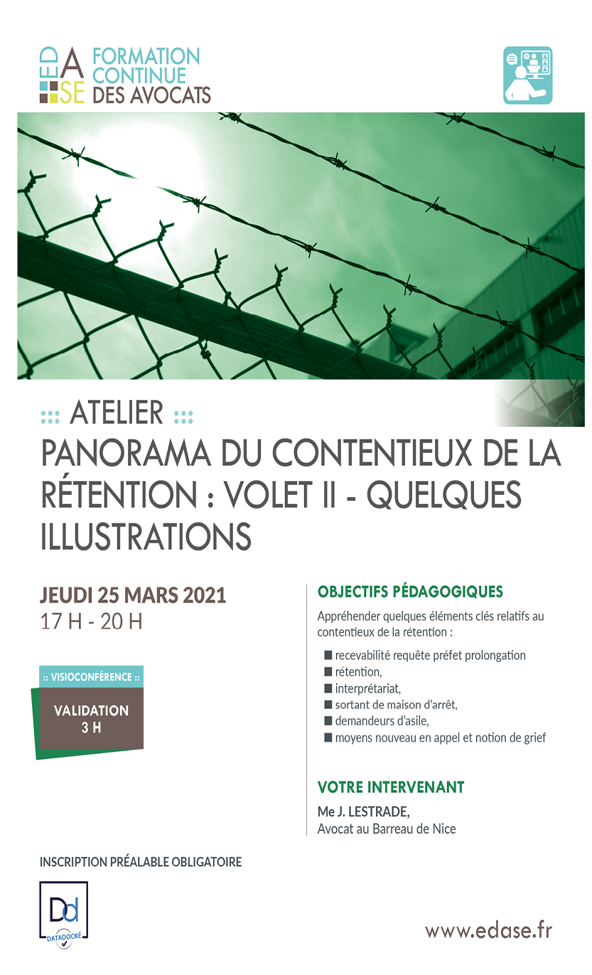 PANORAMA DU CONTENTIEUX DE LA RÉTENTION : VOLET II - QUELQUES ILLUSTRATIONS