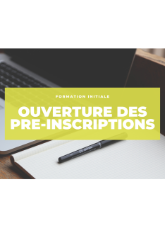 LES PRE-INSCRIPTIONS EN LIGNE SONT OUVERTES