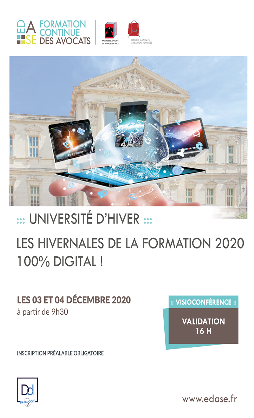 OUVERTURE DES INSCRIPTIONS AUX HIVERNALES DE LA FORMATION 2020