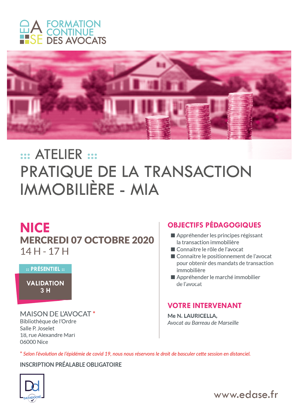 PRATIQUE DE LA TRANSACTION IMMOBILIÈRE. LE MIA