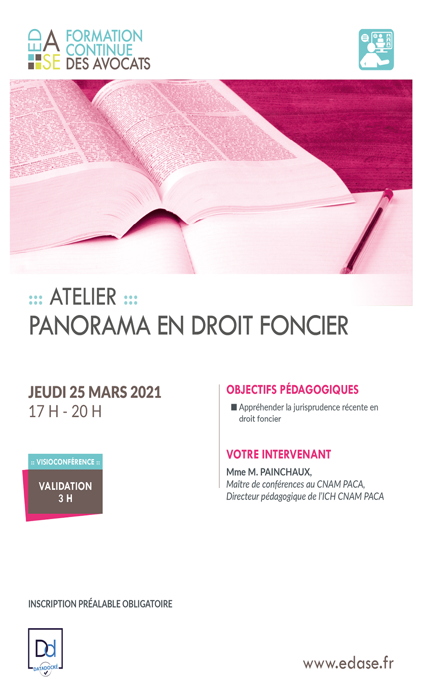 PANORAMA EN DROIT FONCIER