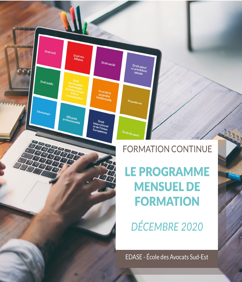 PROGRAMME DES FORMATIONS DU MOIS DE DÉCEMBRE
