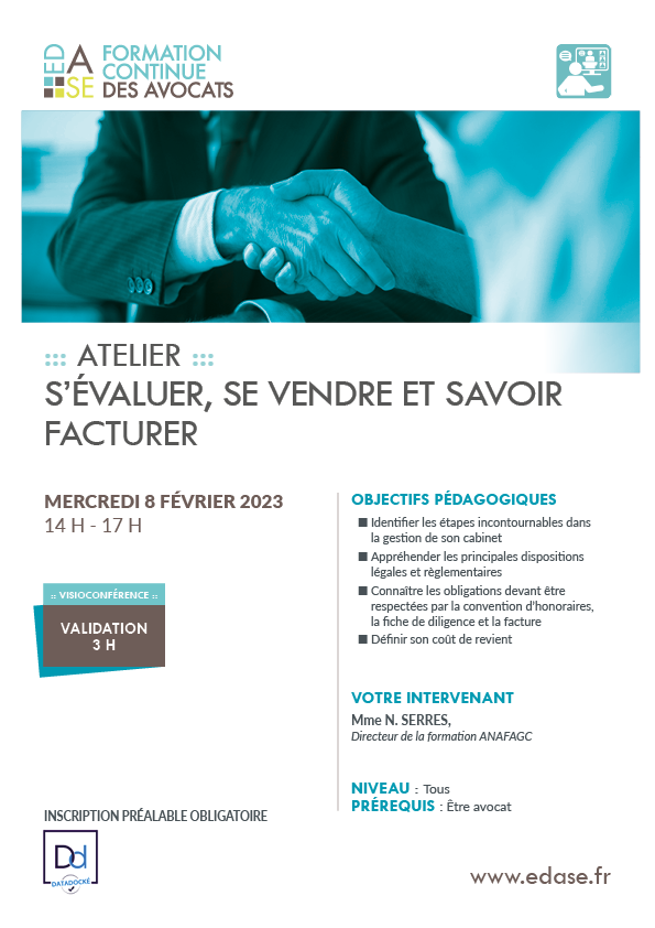 S'EVALUER, SE VENDRE ET SAVOIR FACTURER