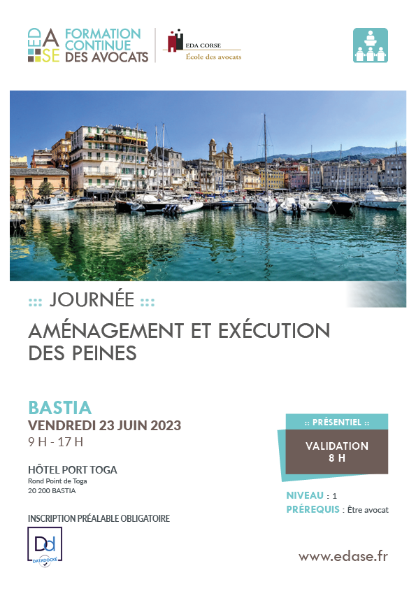 JOURNEE DE FORMATION : AMENAGEMENT ET EXECUTION DES PEINES