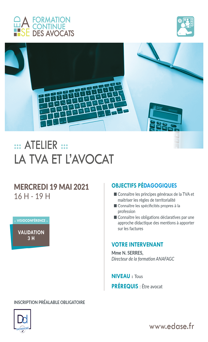 VIE PROFESSIONNELLE : LA TVA ET L'AVOCAT