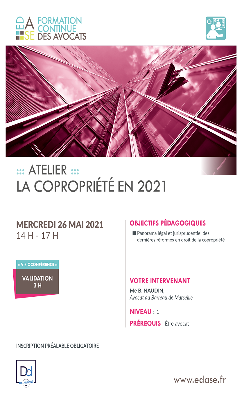 DROIT IMMOBILIER : LA COPROPRIÉTE EN 2021