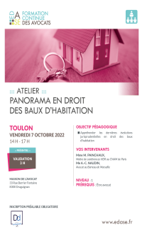 PANORAMA EN DROIT DES BAUX D'HABITATION