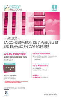 LA CONSERVATION DE L’IMMEUBLE ET LES TRAVAUX EN COPROPRIÉTÉ