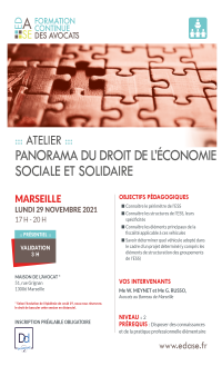PANORAMA DU DROIT DE L’ÉCONOMIE SOCIALE ET SOLIDAIRE