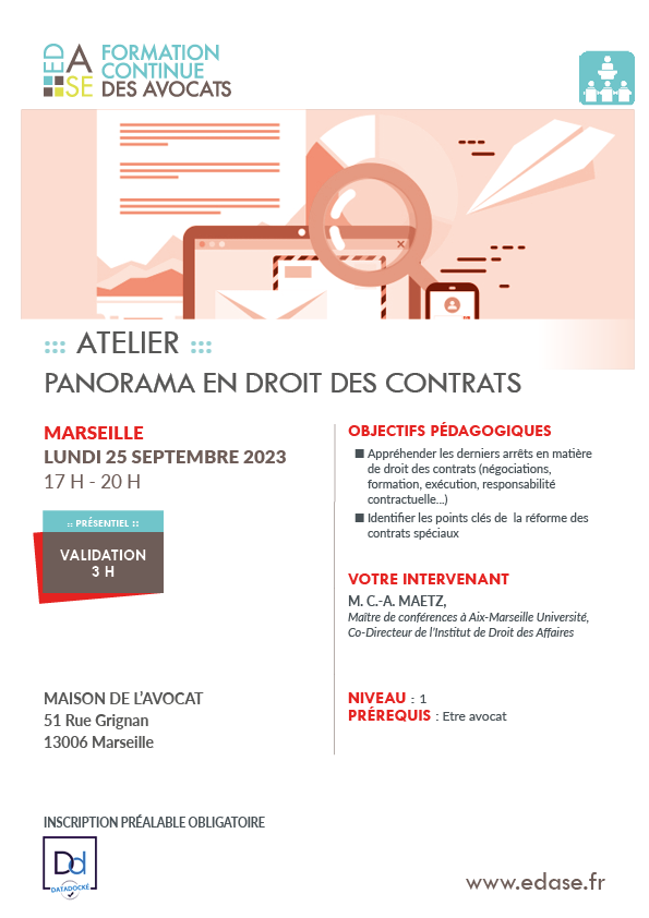 PANORAMA DU DROIT DES CONTRATS
