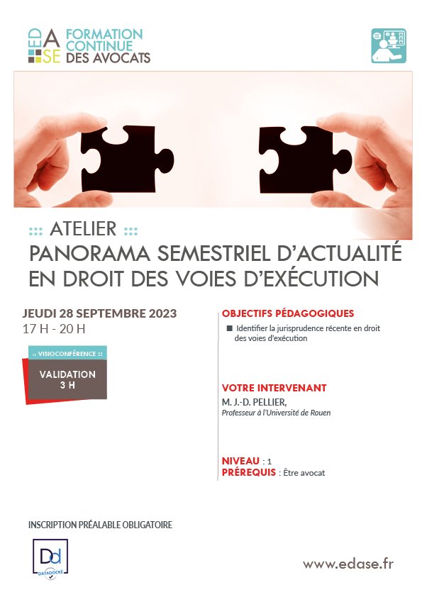 PANORAMA SEMESTRIEL D’ACTUALITÉ EN DROIT DES VOIES D’EXÉCUTION