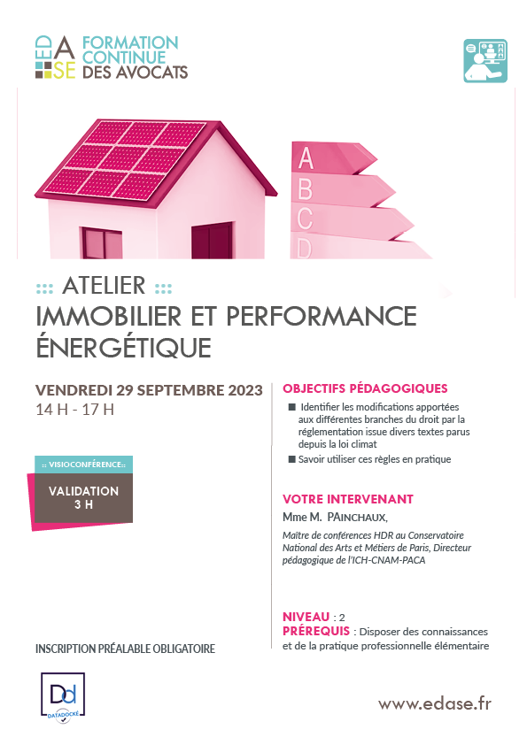 IMMOBILIER ET PERFORMANCE ÉNERGÉTIQUE