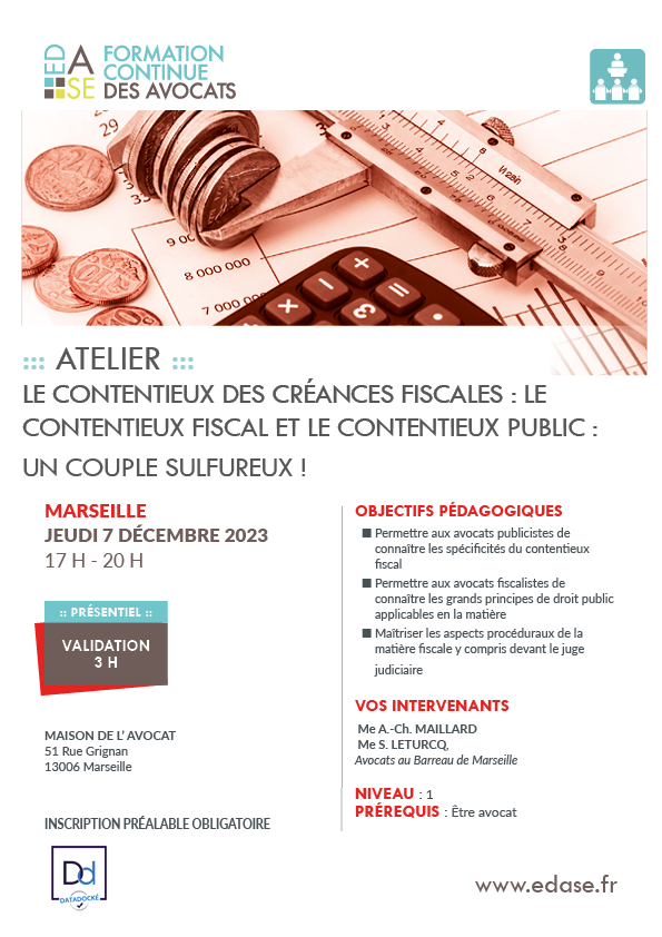 LE CONTENTIEUX DES CRÉANCES FISCALES. LE CONTENTIEUX FISCAL ET LE CONTENTIEUX PUBLIC : UN COUPLE SULFUREUX !