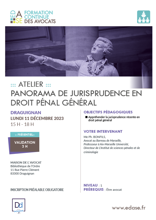 PANORAMA DE JURISPRUDENCE EN DROIT PÉNAL GÉNÉRAL
