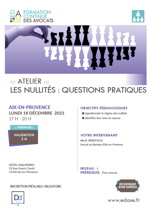 LES NULLITÉS : QUESTIONS PRATIQUES
