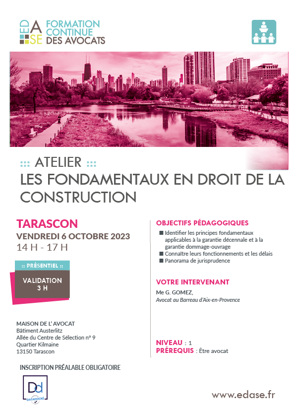 LES FONDAMENTAUX EN DROIT DE LA CONSTRUCTION