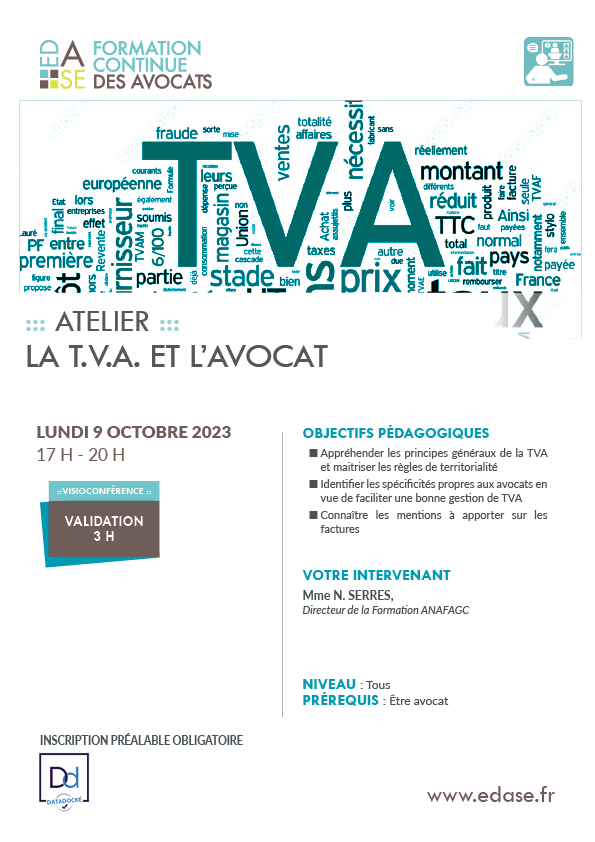 LA TVA ET L ’AVOCAT