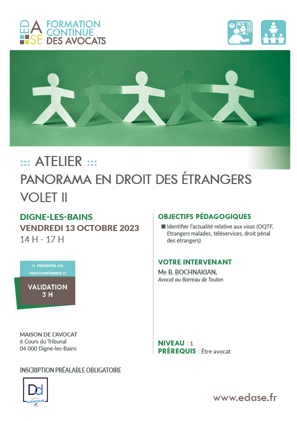 PANORAMA EN DROIT DES ÉTRANGERS VOLET II