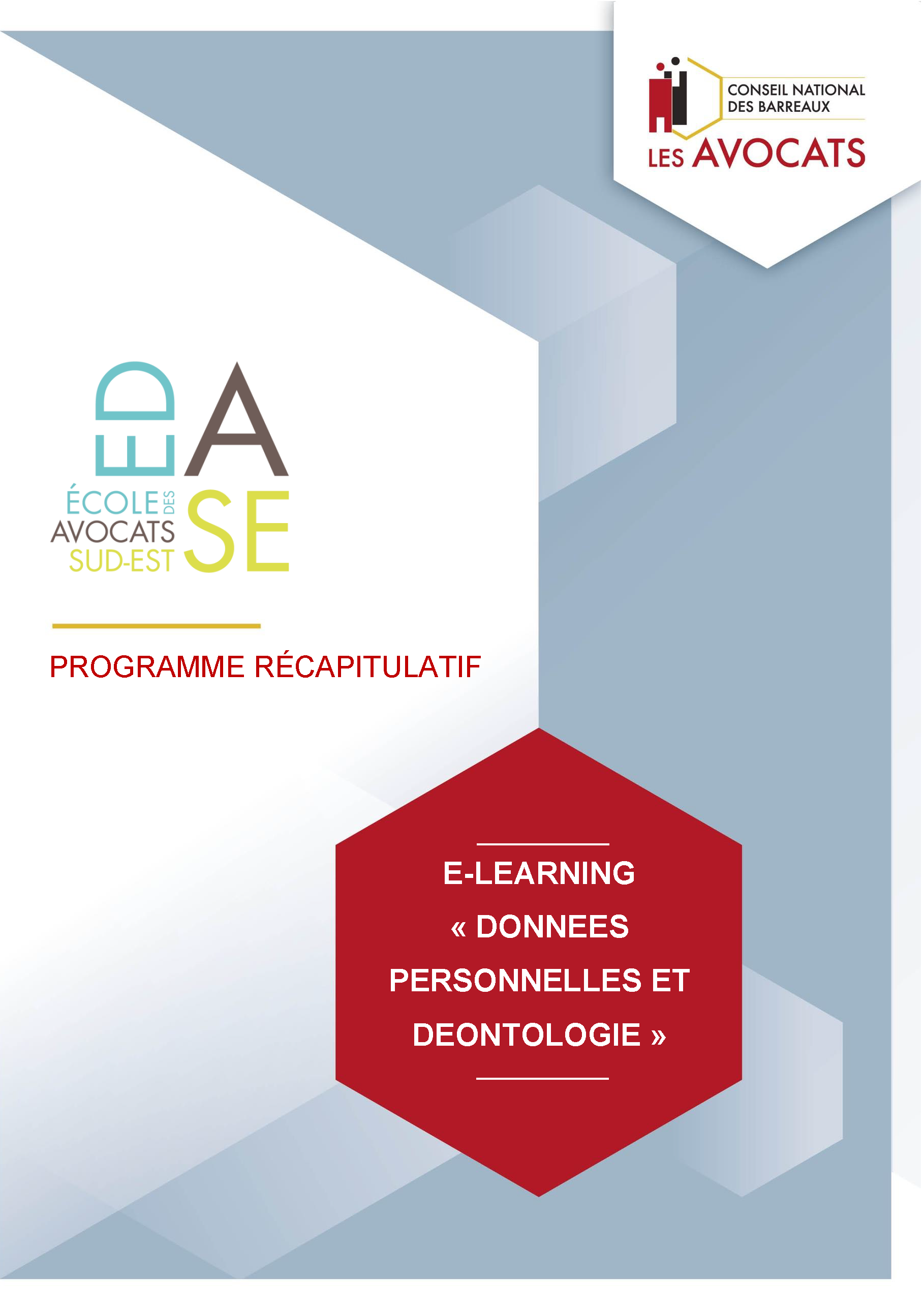 DONNÉES PERSONNELLES ET DÉONTOLOGIE - E-LEARNING 2024