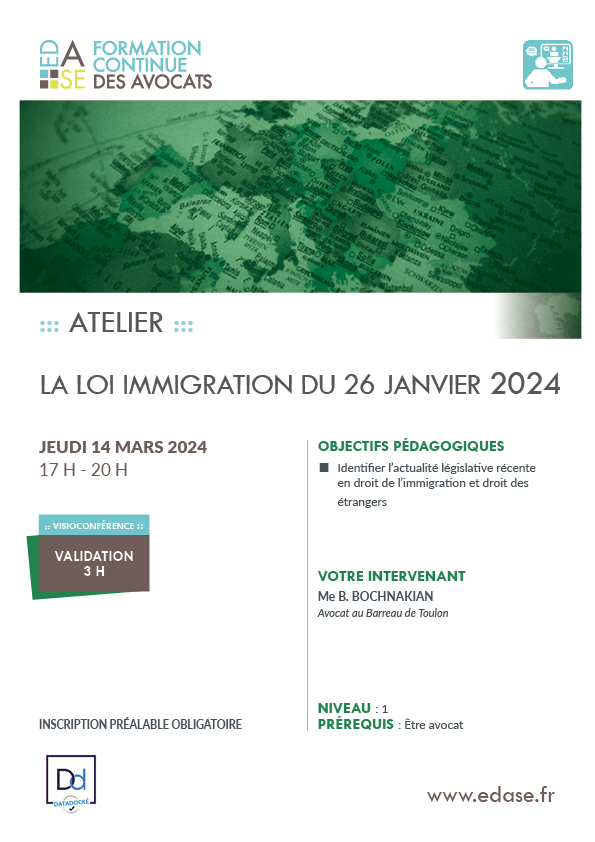 LA LOI IMMIGRATION DU 26 JANVIER 2024
