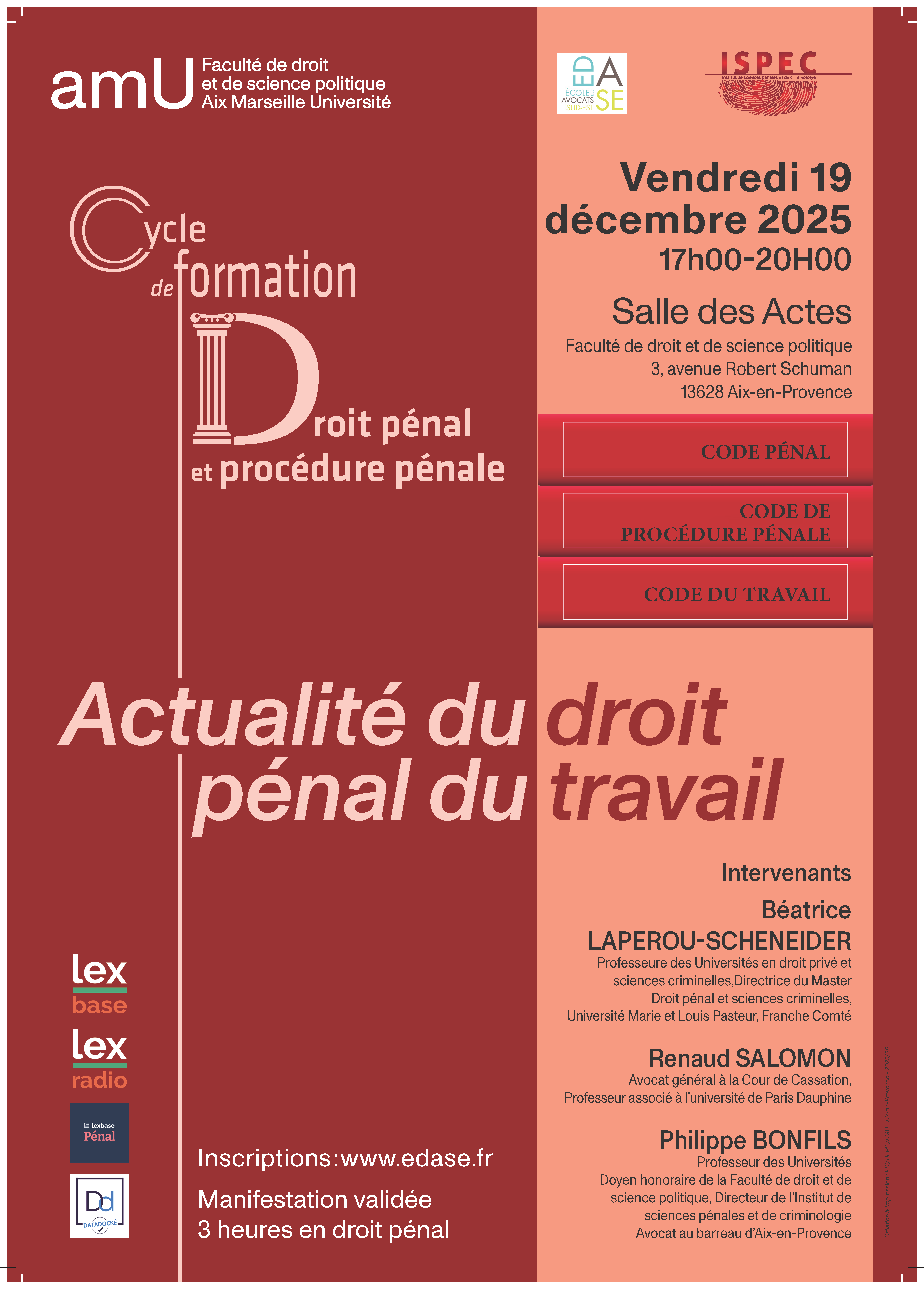 ACTUALITÉ DU DROIT PÉNAL DU TRAVAIL 
