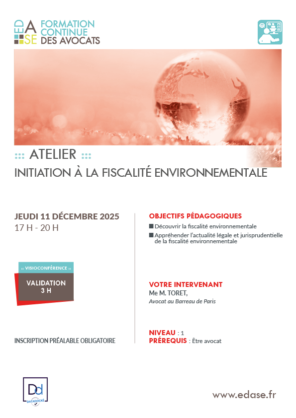 INITIATION À LA FISCALITÉ ENVIRONNEMENTALE