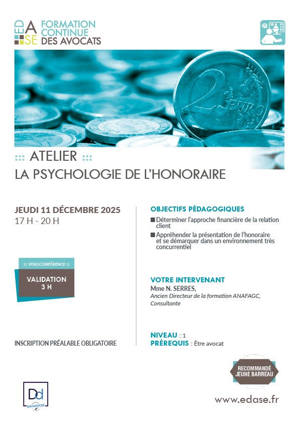 LA PSYCHOLOGIE DE L'HONORAIRE