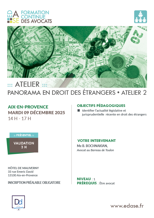 PANORAMA EN DROIT DES ÉTRANGERS