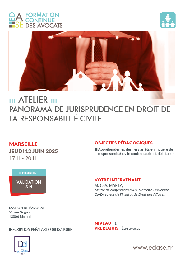 PANORAMA DE JURISPRUDENCE EN DROIT DE LA RESPONSABILITÉ CIVILE