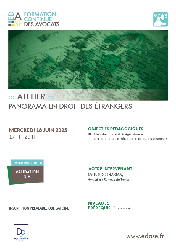 PANORAMA EN DROIT DES ÉTRANGERS