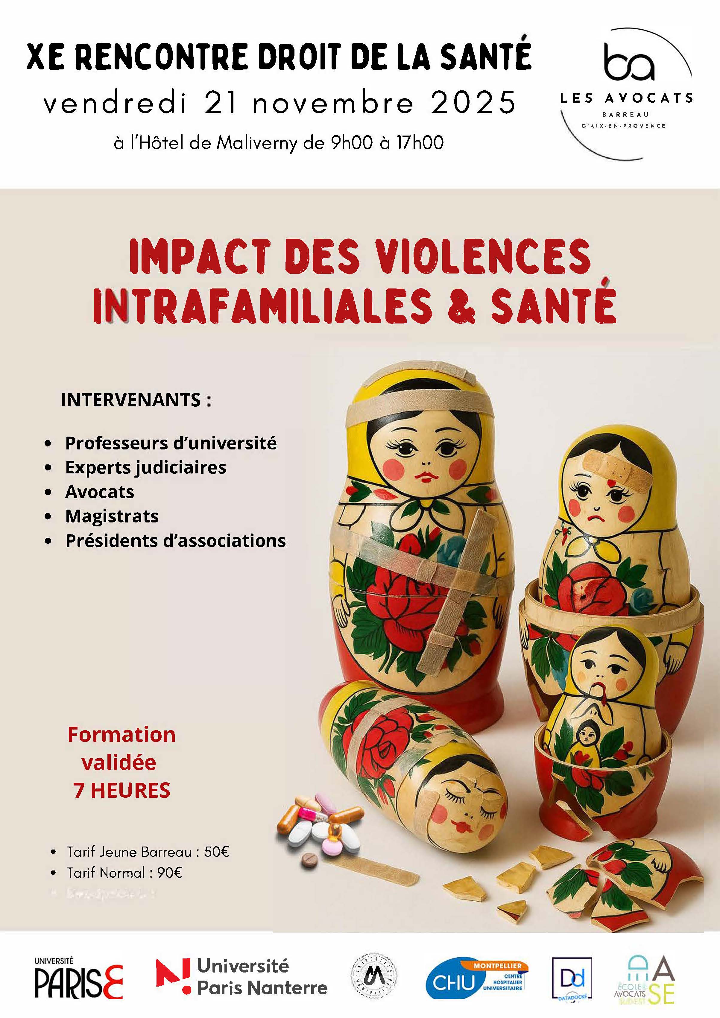 Xe RENCONTRES DROIT DE LA SANTÉ. IMPACT DES VIOLENCES INTRAFAMILIALES ET SANTÉ