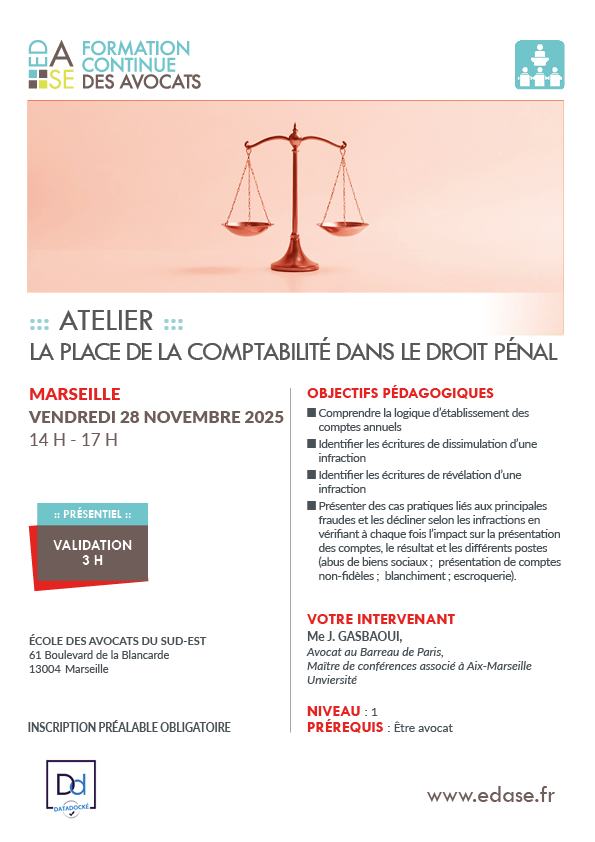 LA PLACE DE LA COMPTABILITÉ DANS LE DROIT PÉNAL