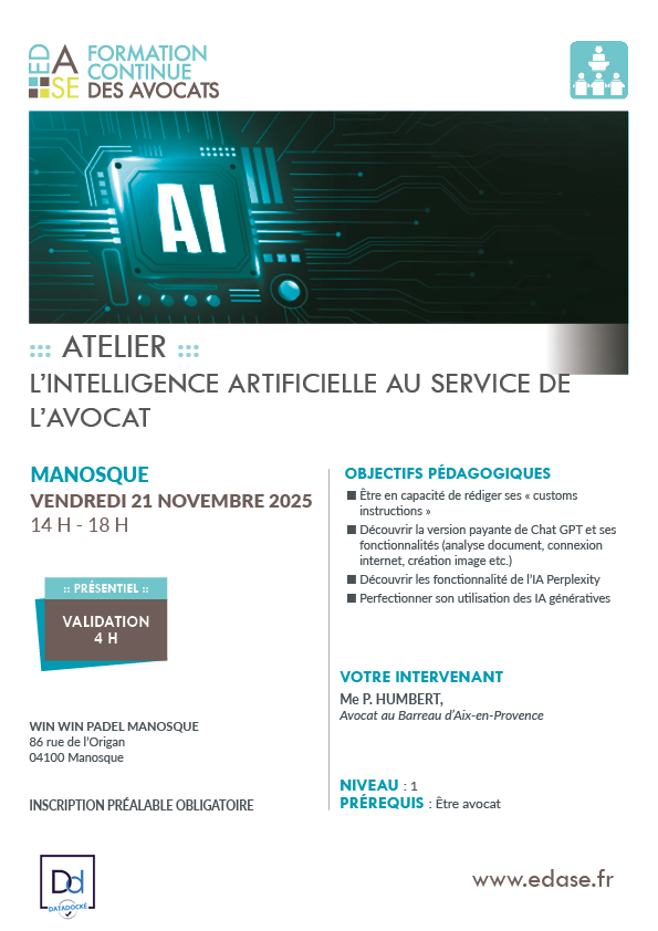 L'INTELLIGENCE ARTIFICIELLE AU SERVICE DE L'AVOCAT
