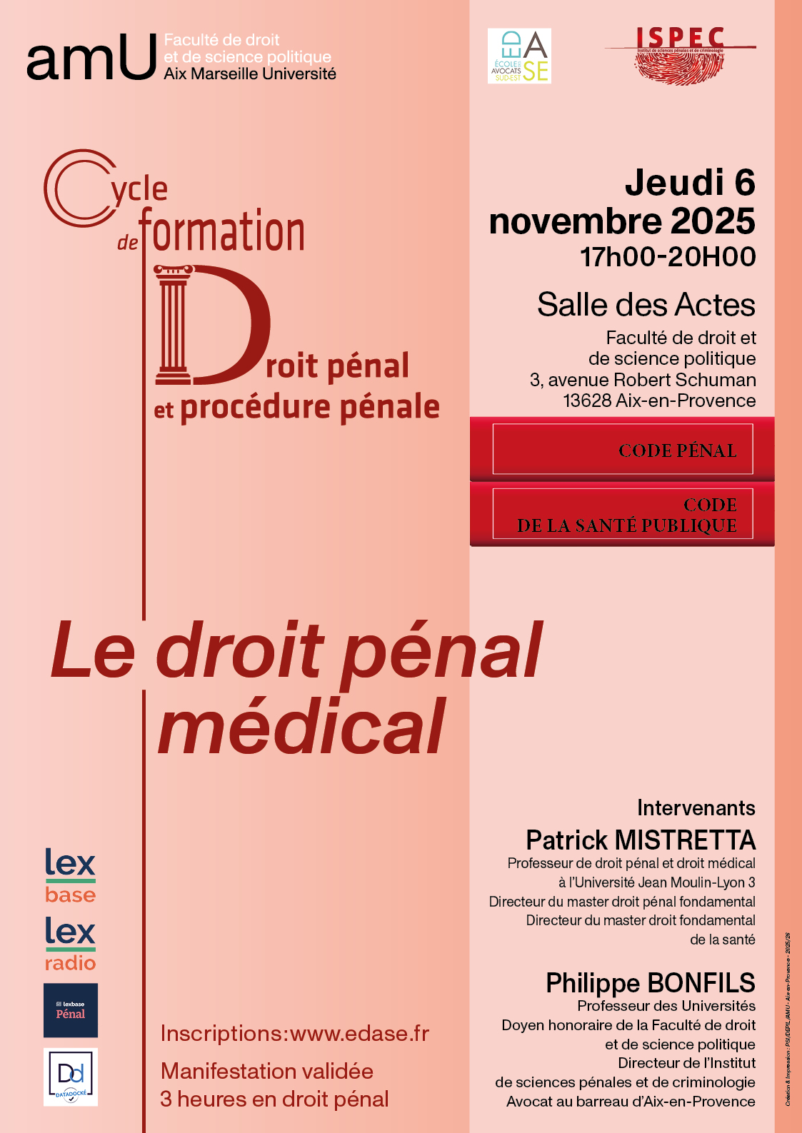 ACTUALITÉ DU DROIT PÉNAL MÉDICAL