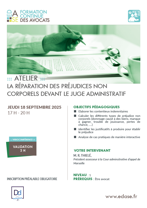 LA RÉPARATION DES PRÉJUDICES NON CORPORELS DEVANT LE JA