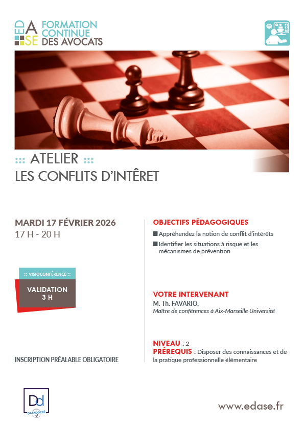 LES CONFLITS D'INTÉRÊT