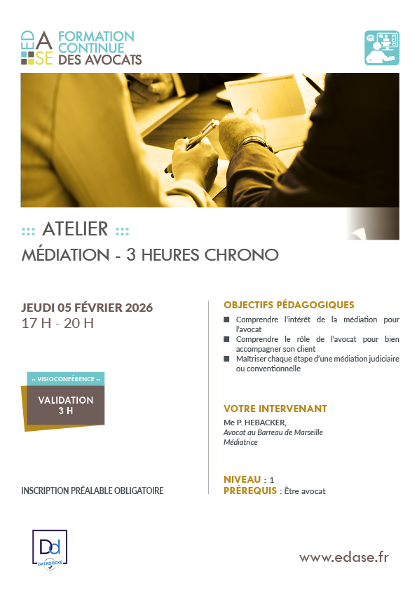 MÉDIATION • 3 HEURES CHRONO