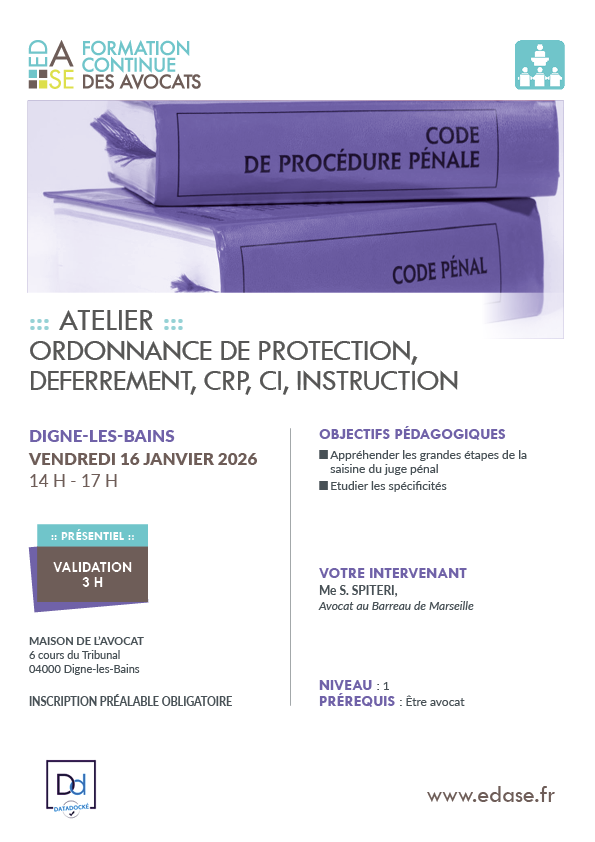 ORDONNANCE DE PROTECTION, DÉFERREMENT, CRP, CI, INSTRUCTION