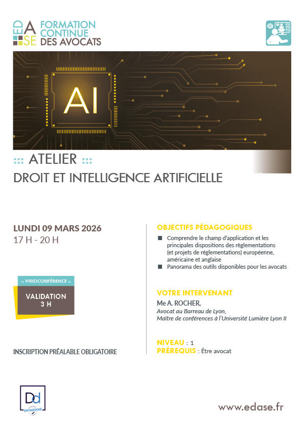 DROIT ET INTELLIGENCE ARTIFICIELLE
