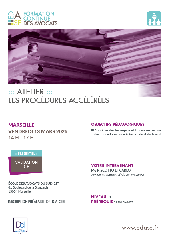 LES PROCÉDURES ACCÉLÉRÉES