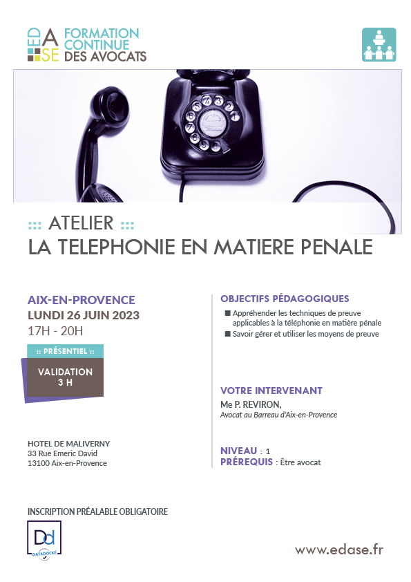 LA TELEPHONIE EN MATIERE PENALE