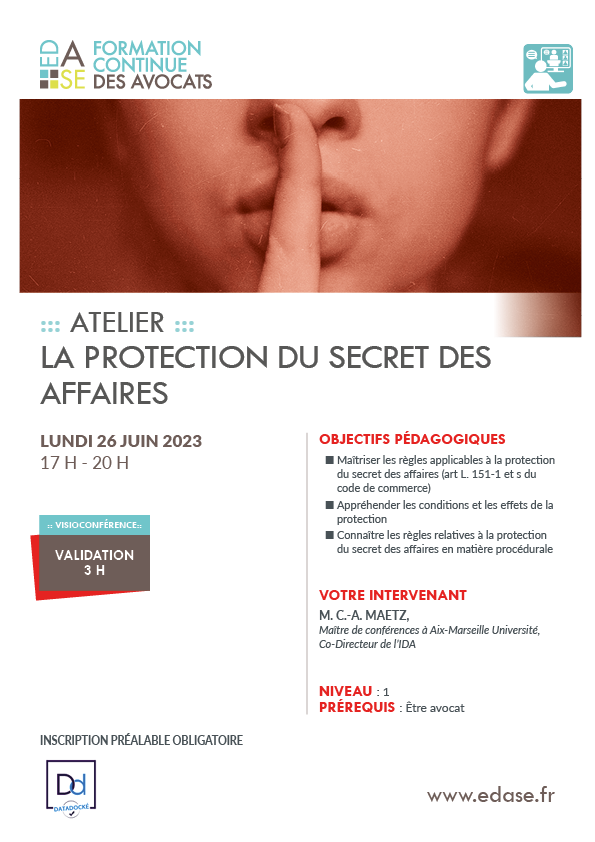 LA PROTECTION DU SECRET DES AFFAIRES
