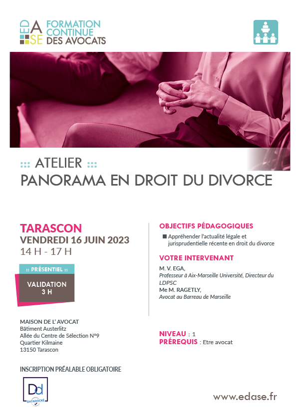 PANORAMA EN DROIT DU DIVORCE