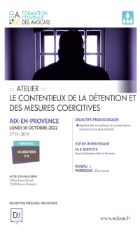 LE CONTENTIEUX DE LA DETENTION ET DES MESURES COERCITIVES